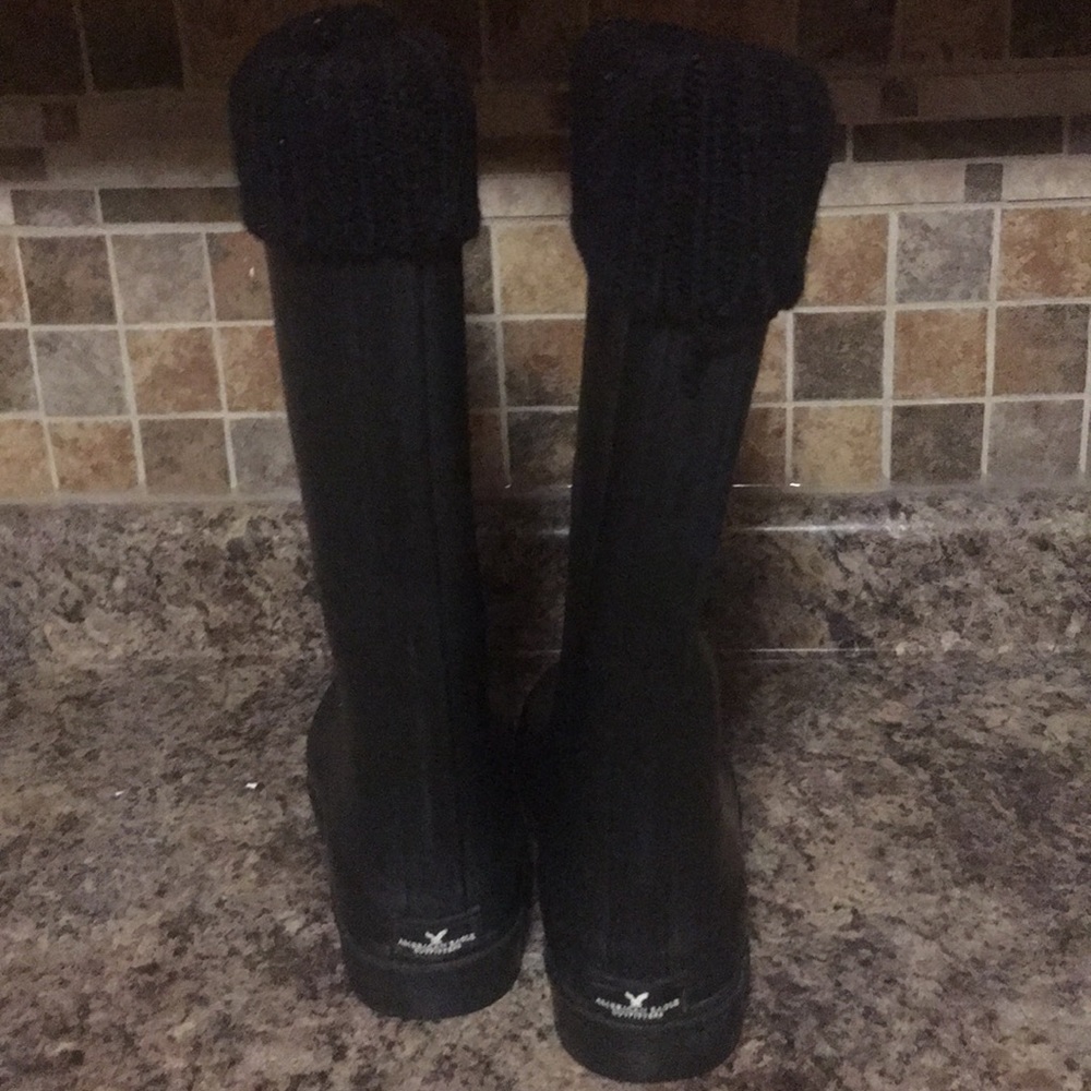 American eagle black rain boots